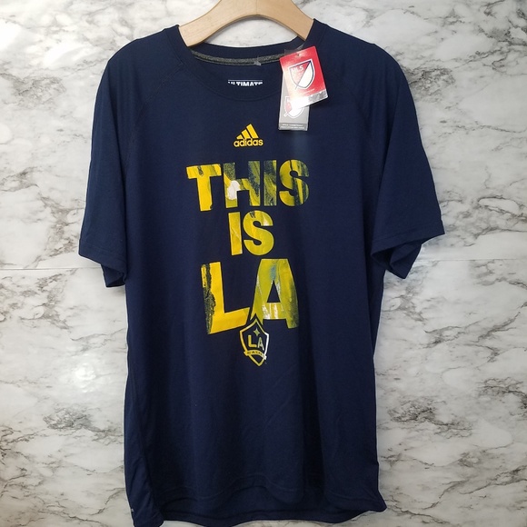 Adidas LA Galaxy Mens Soccer Tshirt New This is LA